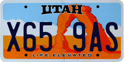 UT license plate X659AS