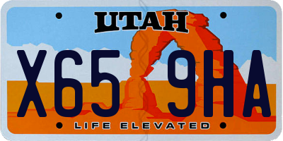 UT license plate X659HA