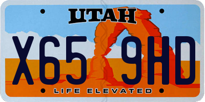 UT license plate X659HD