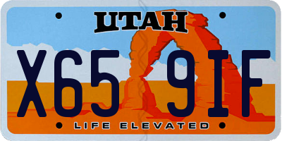 UT license plate X659IF