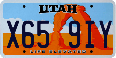 UT license plate X659IY