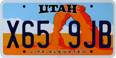 UT license plate X659JB