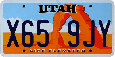 UT license plate X659JY