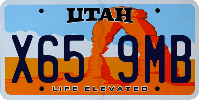 UT license plate X659MB