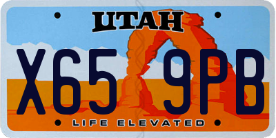 UT license plate X659PB