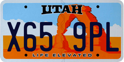 UT license plate X659PL