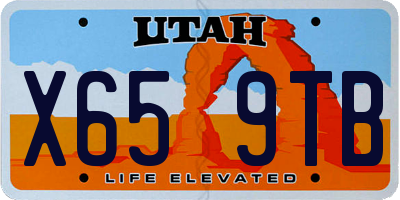 UT license plate X659TB