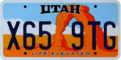 UT license plate X659TG