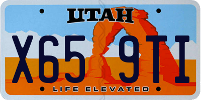 UT license plate X659TI