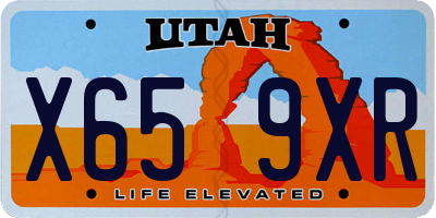 UT license plate X659XR