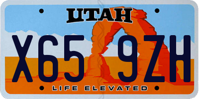 UT license plate X659ZH