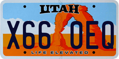 UT license plate X660EQ