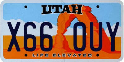 UT license plate X660UY