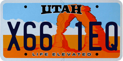 UT license plate X661EQ