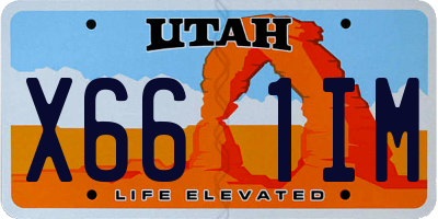 UT license plate X661IM