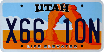 UT license plate X661ON