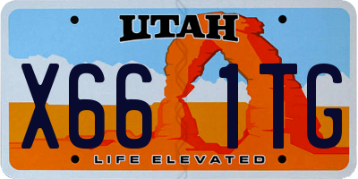UT license plate X661TG