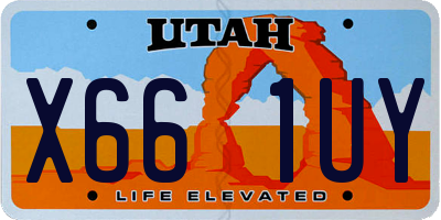 UT license plate X661UY