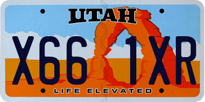 UT license plate X661XR