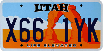 UT license plate X661YK