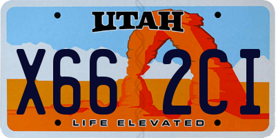 UT license plate X662CI