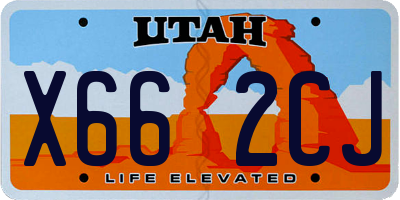 UT license plate X662CJ