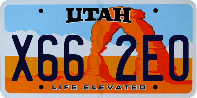 UT license plate X662EO