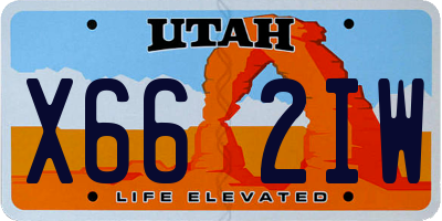 UT license plate X662IW