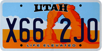 UT license plate X662JO