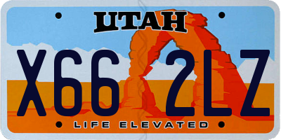 UT license plate X662LZ