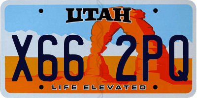 UT license plate X662PQ