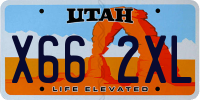 UT license plate X662XL