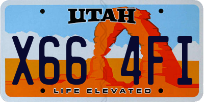 UT license plate X664FI