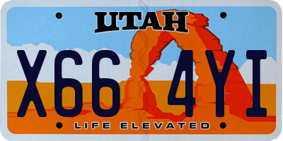 UT license plate X664YI