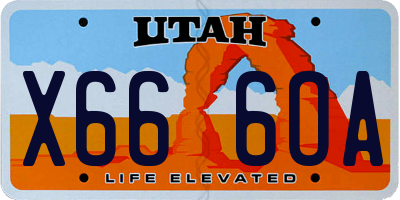 UT license plate X666OA