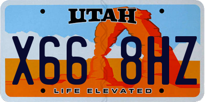 UT license plate X668HZ