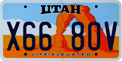 UT license plate X668OV
