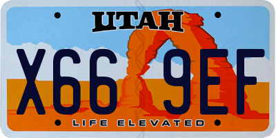 UT license plate X669EF