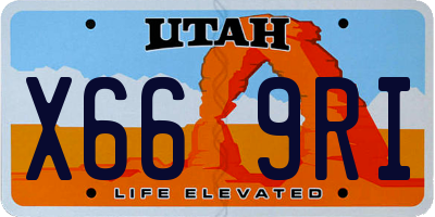 UT license plate X669RI