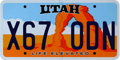 UT license plate X670DN