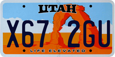 UT license plate X672GU