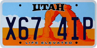 UT license plate X674IP