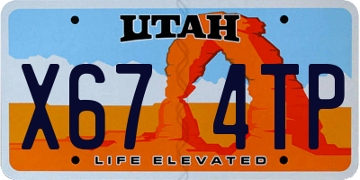 UT license plate X674TP
