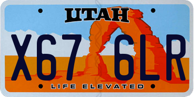 UT license plate X676LR