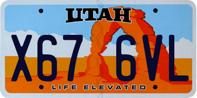 UT license plate X676VL