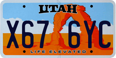 UT license plate X676YC