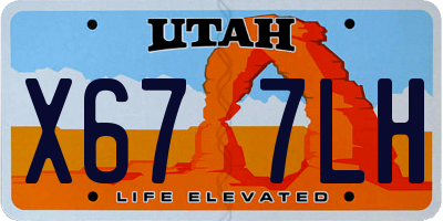 UT license plate X677LH