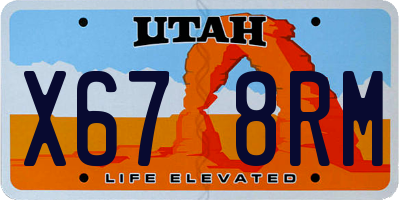 UT license plate X678RM