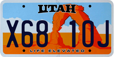 UT license plate X681OJ