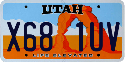 UT license plate X681UV